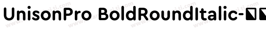 UnisonPro BoldRoundItalic字体转换